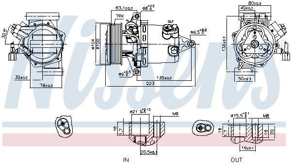 NISSENS 890053 — Компресор кондиціонера