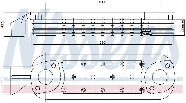 Radiateur d'huile NISSENS 91604