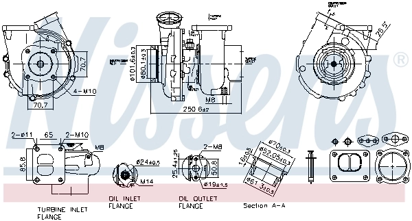 Turbocompresseur, suralimentation NISSENS 93697