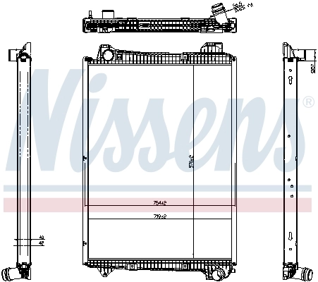 Radiateur, refroidissement du moteur NISSENS 606321