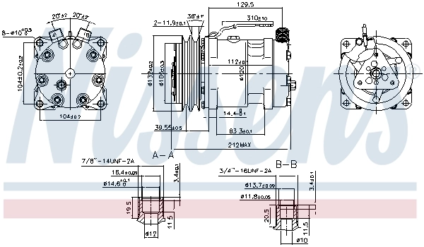 Compresseur, climatisation NISSENS 89813
