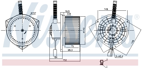 Pulseur d'air habitacle NISSENS 87754