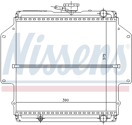 Radiateur, refroidissement du moteur NISSENS 64184
