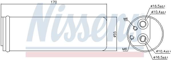 Filtre déshydratant, climatisation NISSENS 95321