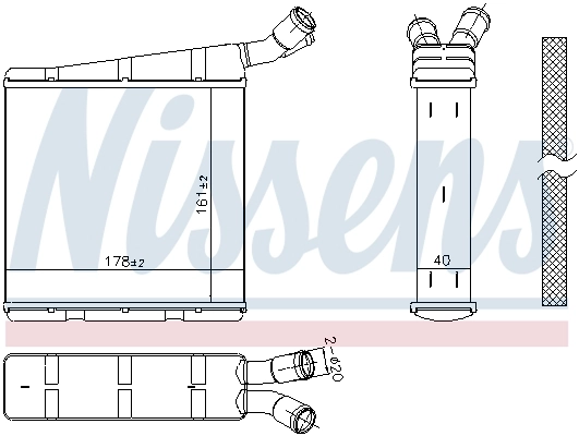 Radiateur, refroidissement du moteur NISSENS 606334