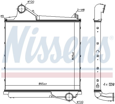 Intercooler, échangeur NISSENS 961555