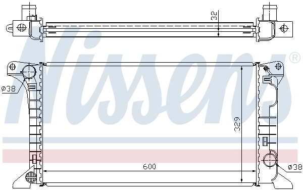 Radiateur, refroidissement du moteur NISSENS 62369A