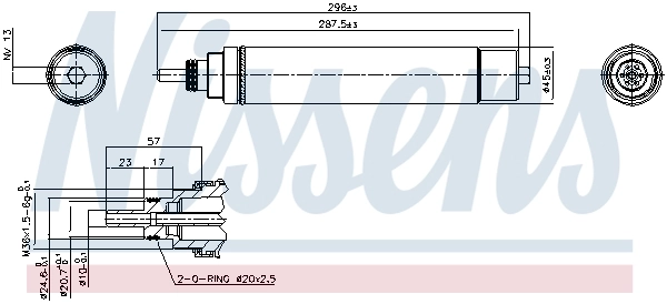 Filtre déshydratant, climatisation NISSENS 95336