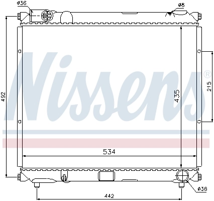 Radiateur, refroidissement du moteur NISSENS 64169