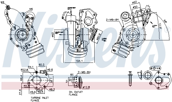 NISSENS 93856 — Турбіна NISSAN/OPEL/RENAULT/MB 2.3 DCI M9T 09/2017 - (вир-во Nissens)