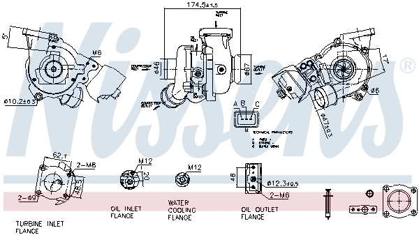 Turbocompresseur, suralimentation NISSENS 93428