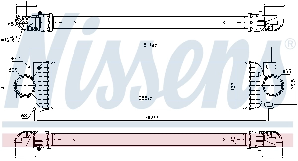 Intercooler, échangeur NISSENS 961234