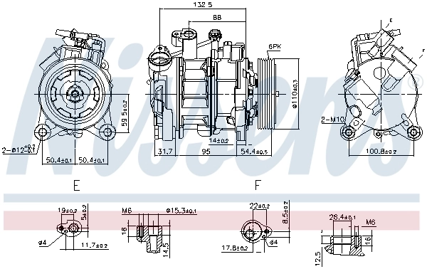 Compresseur, climatisation NISSENS 890072