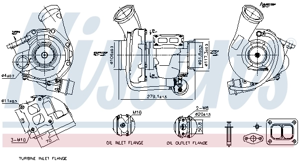 Turbocompresseur, suralimentation NISSENS 93762