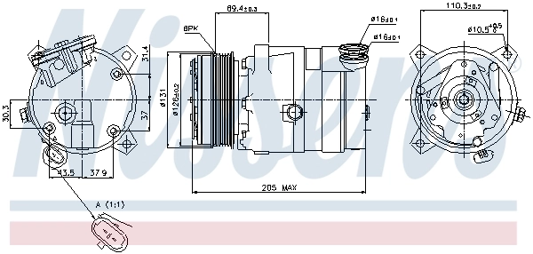 Compresseur, climatisation NISSENS 89062