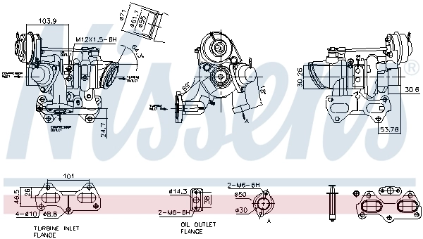 Turbocompresseur, suralimentation NISSENS 93490