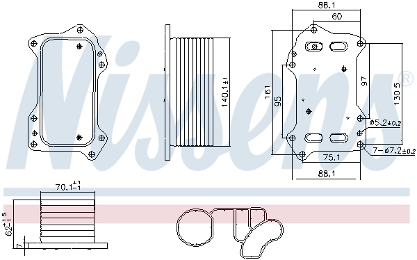 Radiateur d'huile NISSENS 91446