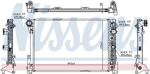 Radiateur, refroidissement du moteur NISSENS 67168