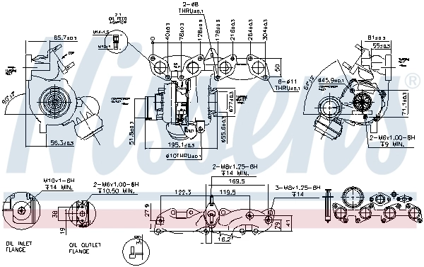 Turbocompresseur, suralimentation NISSENS 93135