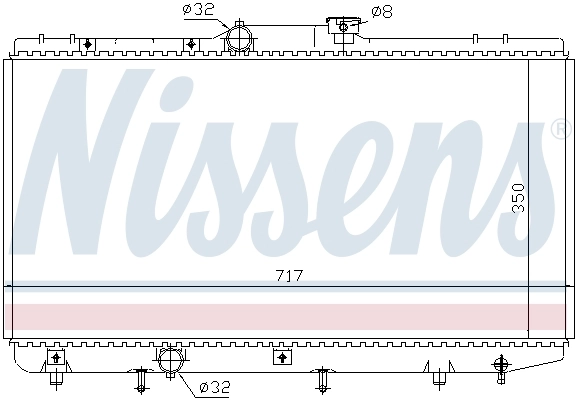 Radiateur, refroidissement du moteur NISSENS 648321