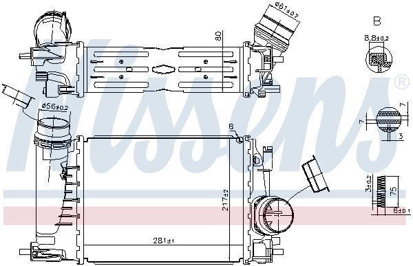 Intercooler, échangeur NISSENS 961584