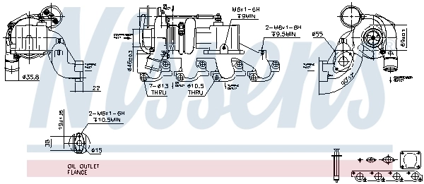Turbocompresseur, suralimentation NISSENS 93208