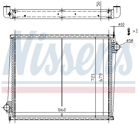 Radiateur, refroidissement du moteur NISSENS 67288