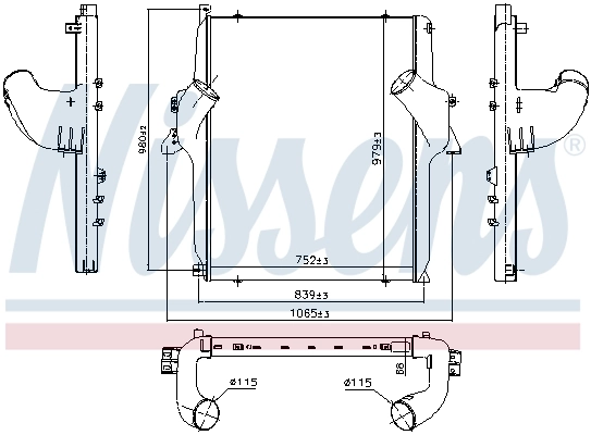 Intercooler, échangeur NISSENS 97068