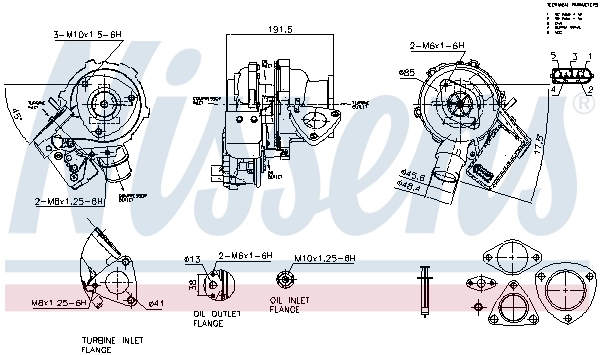 Turbocompresseur, suralimentation NISSENS 93610