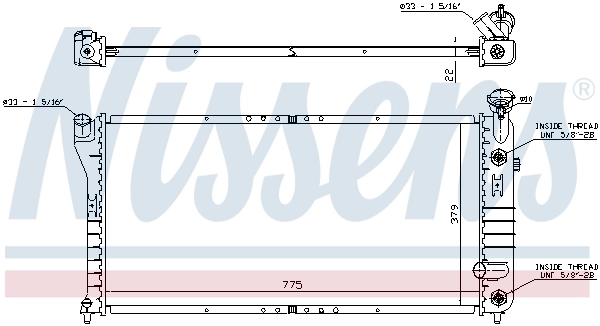Radiateur, refroidissement du moteur NISSENS 69215