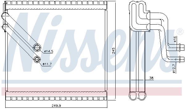 Évaporateur climatisation NISSENS 92409