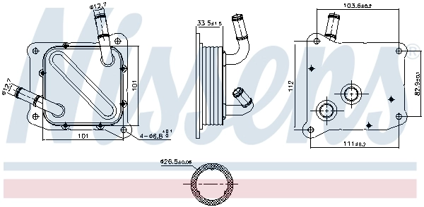 Radiateur d'huile de boîte automatique NISSENS 91181