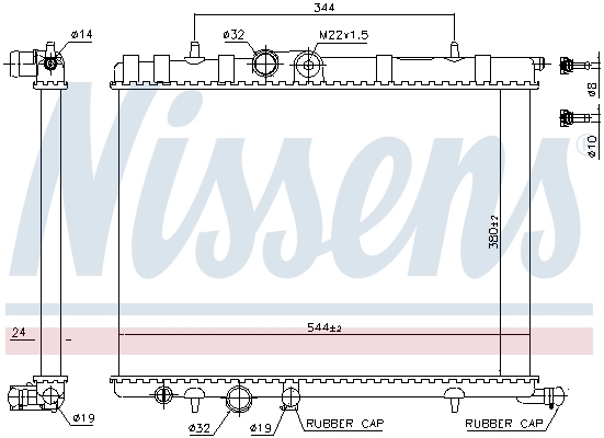 Radiateur, refroidissement du moteur NISSENS 63502