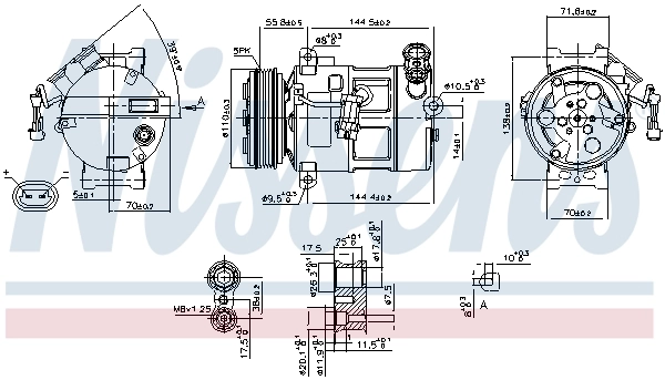 Compresseur, climatisation NISSENS 89310