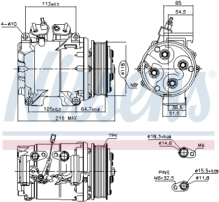 Compresseur, climatisation NISSENS 890128