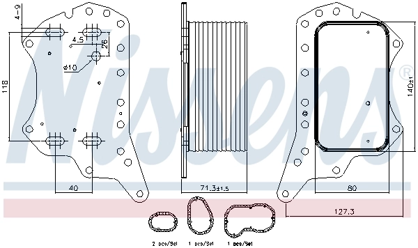 Radiateur d'huile NISSENS 91125