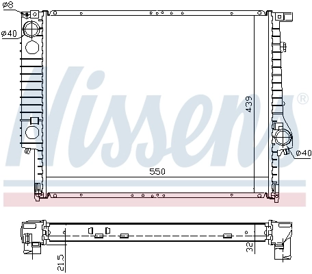Radiateur, refroidissement du moteur NISSENS 60619A