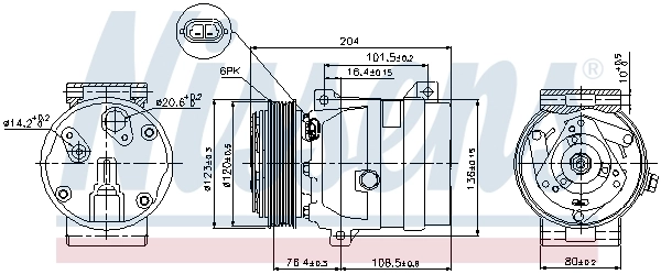 Compresseur, climatisation NISSENS 89063