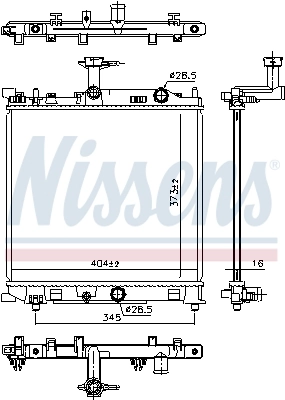Radiateur, refroidissement du moteur NISSENS 641777