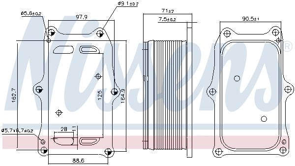 Radiateur d'huile NISSENS 91233