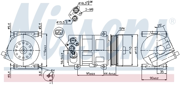 Compresseur, climatisation NISSENS 89202