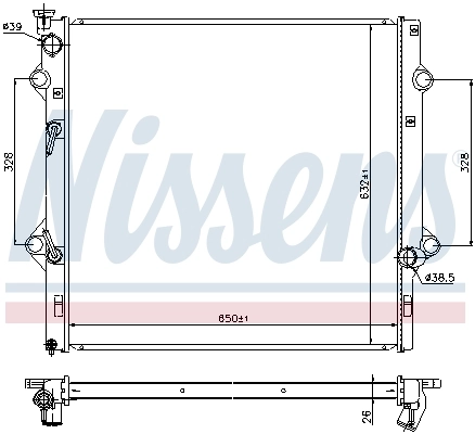 Radiateur, refroidissement du moteur NISSENS 646818