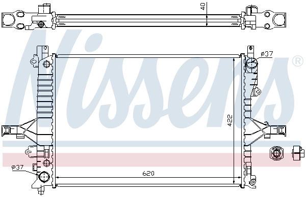 Radiateur, refroidissement du moteur NISSENS 65553A