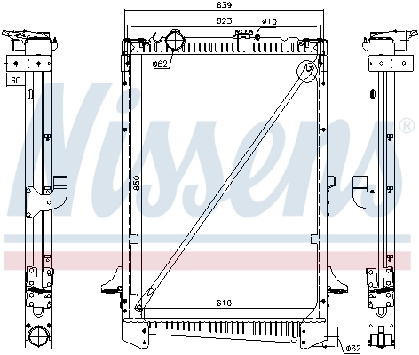 Radiateur, refroidissement du moteur NISSENS 61441A