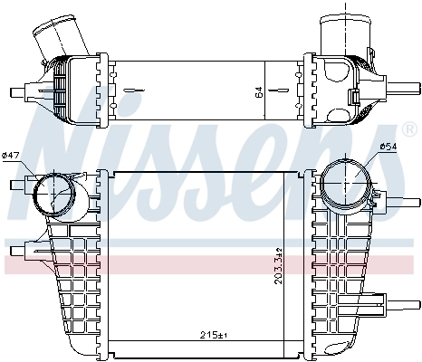 Intercooler, échangeur NISSENS 961116