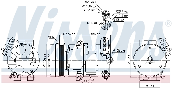 Compresseur, climatisation NISSENS 89100
