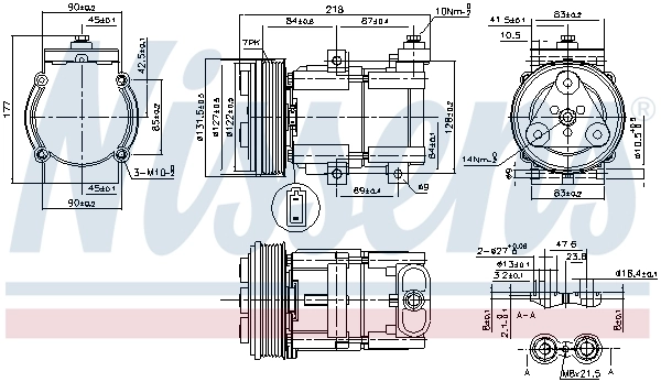 Compresseur, climatisation NISSENS 890081