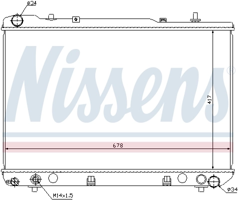 Radiateur, refroidissement du moteur NISSENS 61640