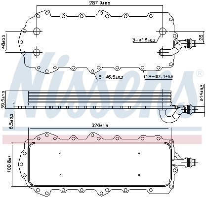 Radiateur d'huile NISSENS 90944