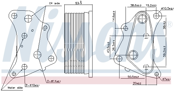 Radiateur d'huile NISSENS 91202